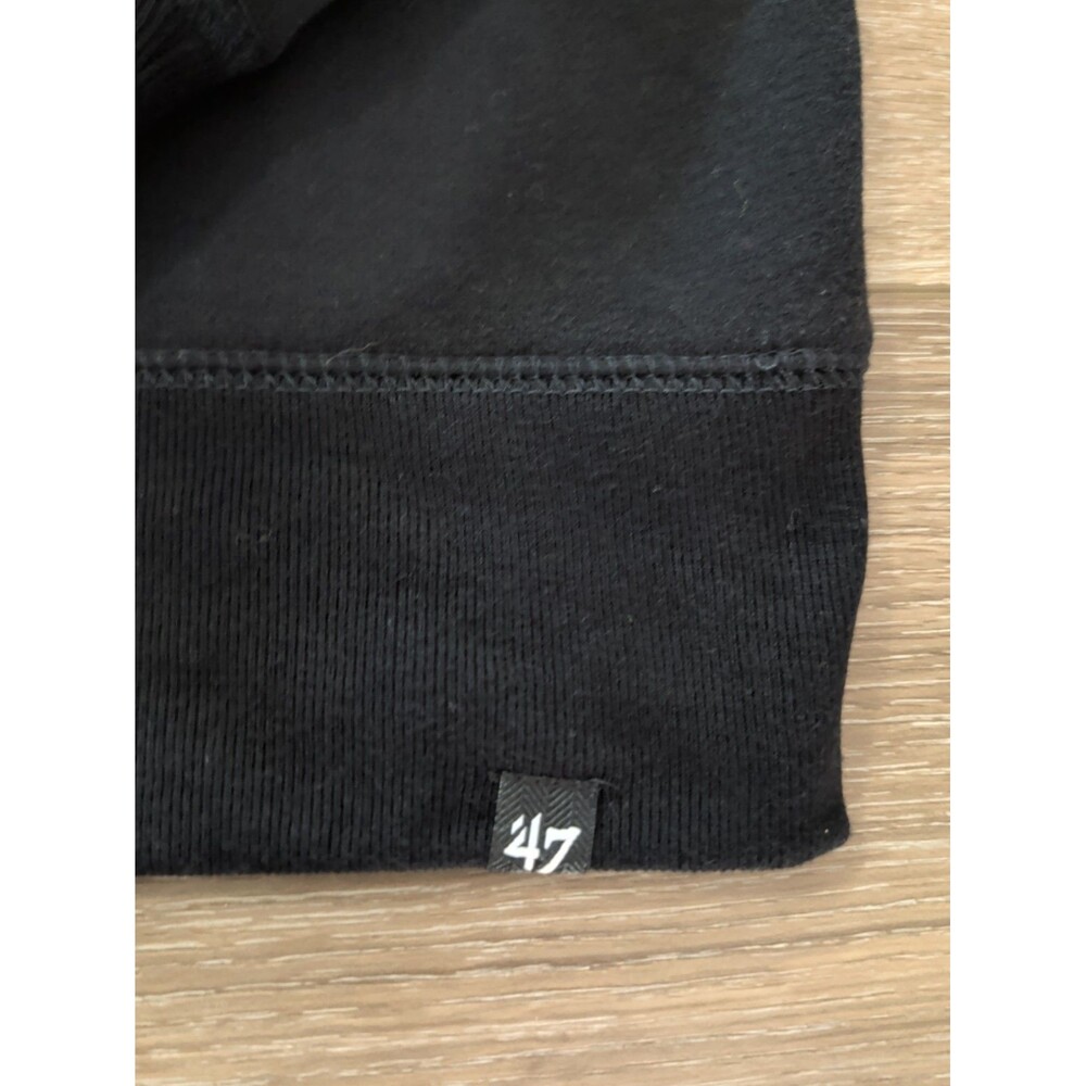 PITTSBURGH STEELERS BLACK QUARTER ZIP PULLOVER SWEATSHIRT '47 BRAND MEN'S SZ XL - Picture 5 of 12